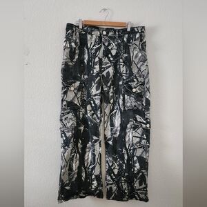 Fashion Nova Kaitlyn Women’s 2X Grey Camo Cargo Wide Leg Pant